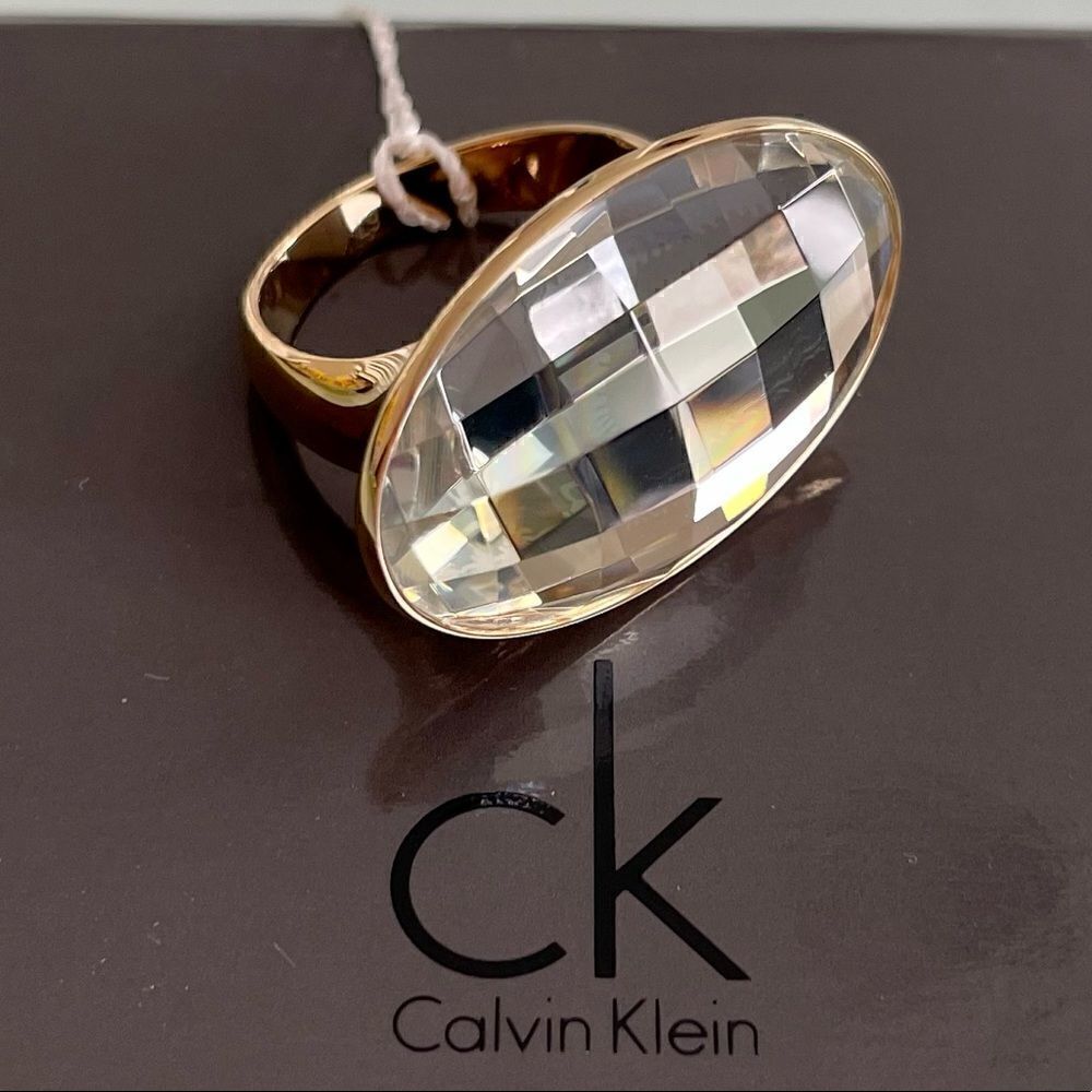 NWT Calvin Klein Yellow Cocktail Ring